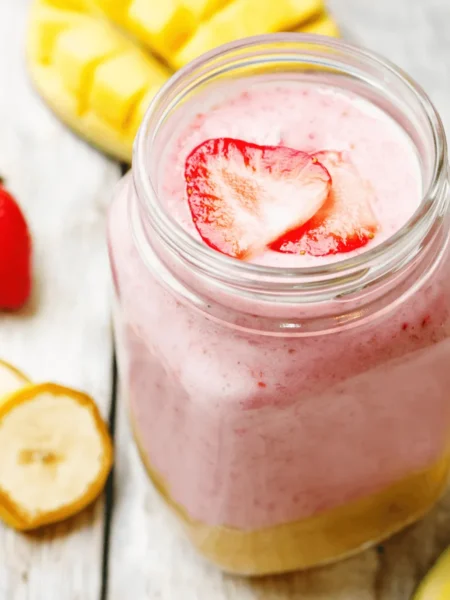 Smoothie de Morango e Banana