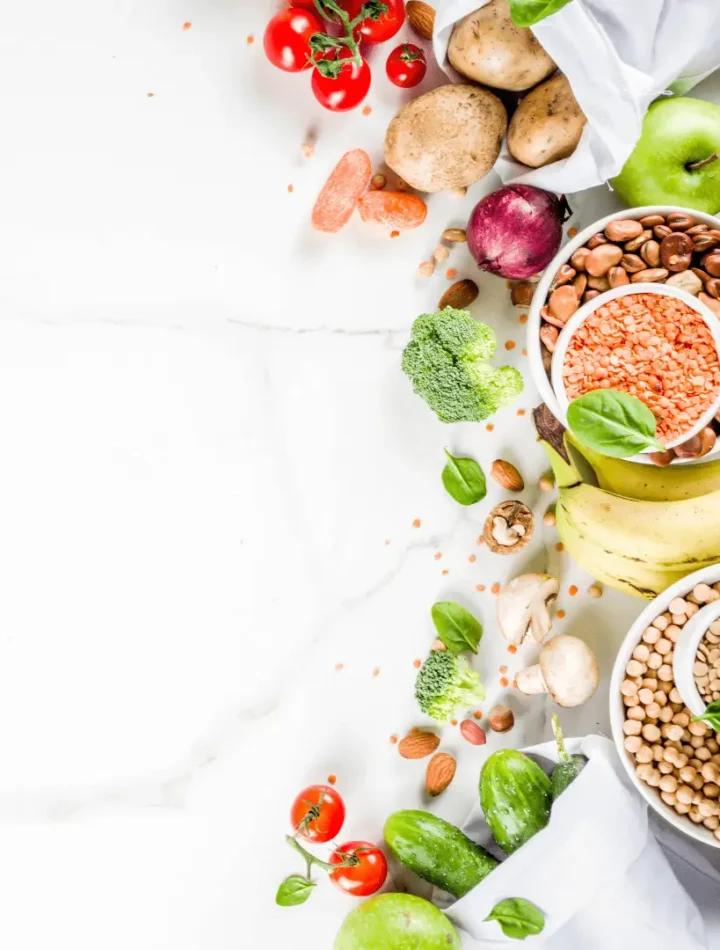 Vários legumes e verduras