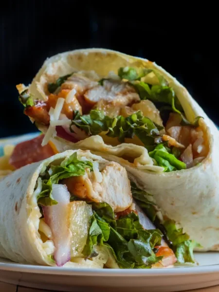 Wrap de Frango com Salada