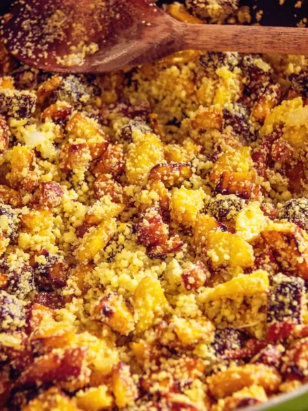 Farofa de bacon com cebola